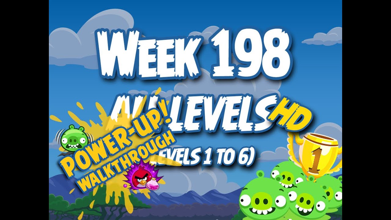 Angry Birds Friends Tournament Week 198 Levels 1 to 6 Power Up Compilation Walkthrough