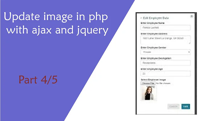 How to update image and revmove old image in php and ajax || php and ajax || Part - 4