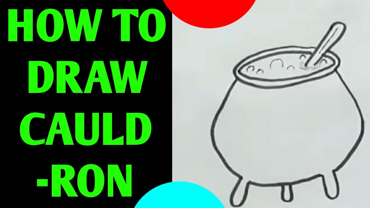 how to draw cauldron 