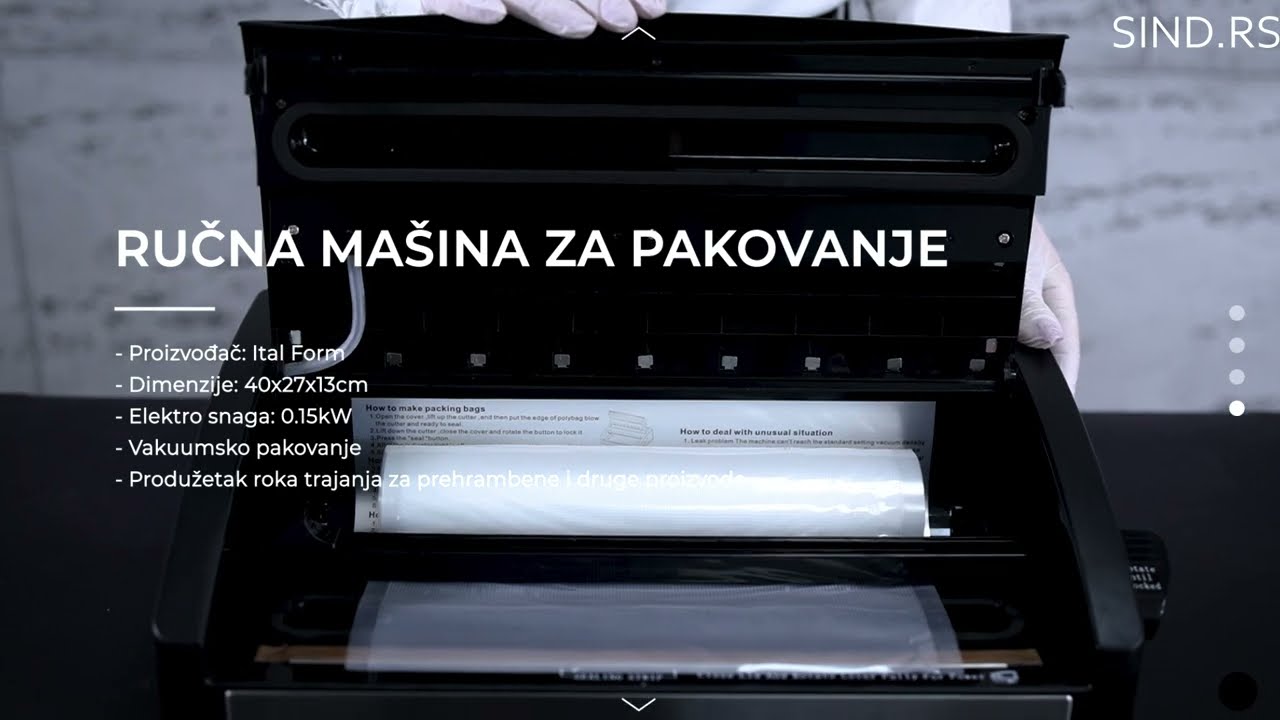 Aparat za vakumiranje, vakumirka,  ručna mašina za pakovanje - Ital Form 