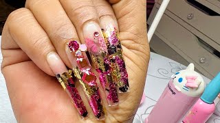 XXXL coffin application \& nail art tutorial!! Beginner friendly_using fav must haves!😍