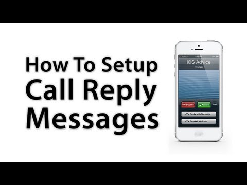 [iOS Advice] Setup &rsquo;Reply With Message&rsquo; In iOS 6 - New Features
