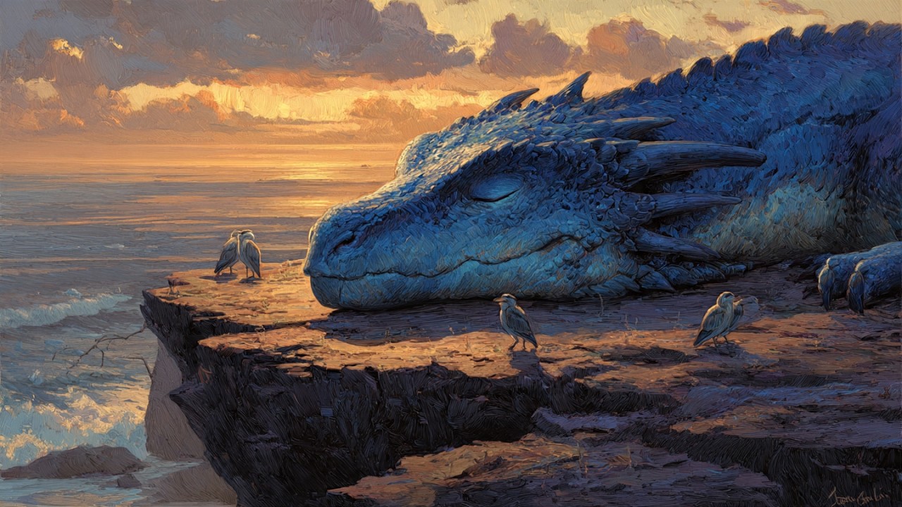 The Azure Cliff Dragon | Fantasy Music for Deep Focus in the Dragon Sanctuary