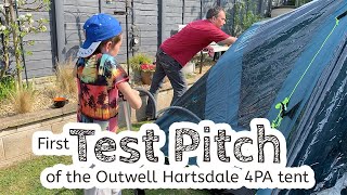 First pitch of the Outwell Hartsdale 4PA Tent ⛺️