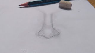 dessiner un nez très facilement رسم أنف بطريقة بسيطة drawing nose easily