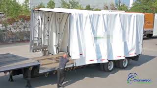 Rolling Tarp System for a Drop Deck Trailer
