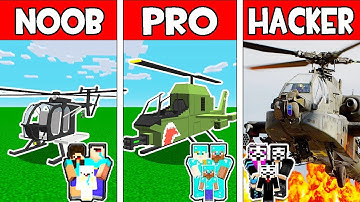 Minecraft - NOOB vs PRO vs HACKER : FAMILY HELICOPTER in Minecraft Animation
