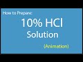 How to prepare 10 solution of hcl  10 solution of 37 hcl  10 percent hcl solution