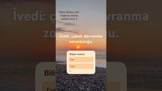 İvedi: çabuk davranma zorunluluğu. #shorts #kelime #kişiselgelişim #türkçe