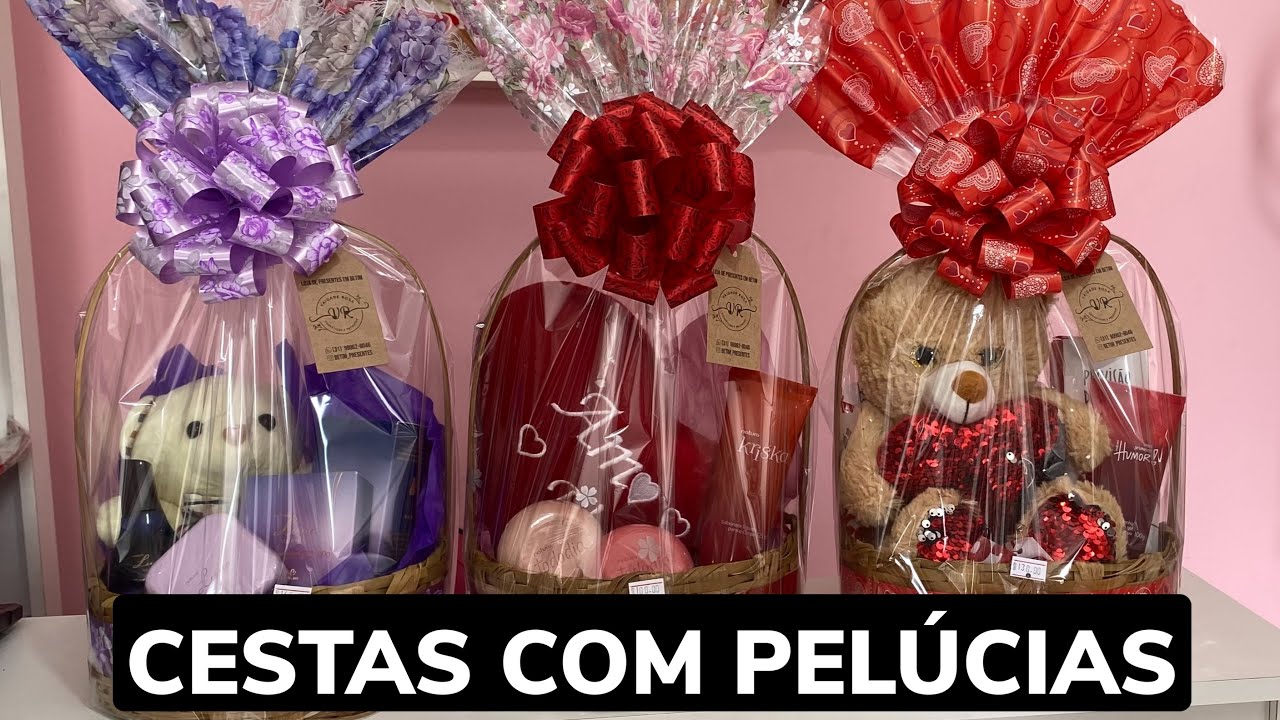 CESTA COM PELÚCIA PARA VENDER MUITO NO DIA A DIA