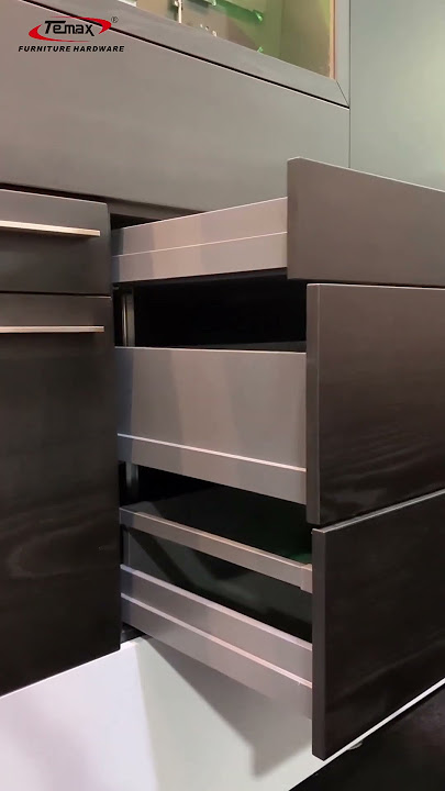 Smooth, one-button open, smooth and silent drawer slides #shorts #drawerslide #hardware