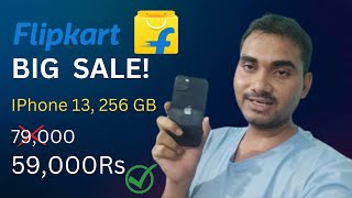 IPhone 13 ,256 GB Flipkart  big Sale Delivery - 59000 Rs ka Flipkart BBD Sale se , Unboxing & Review