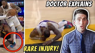 LeBron James Suffers RARE Ankle Injury - Doctor Reacts and Explains What Happened!