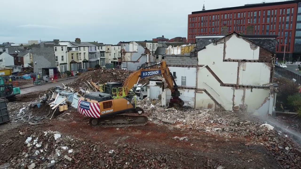 Blackpool Multiversity Campus with drone footage - Update - 10.11.25 - More Demolition Edition !