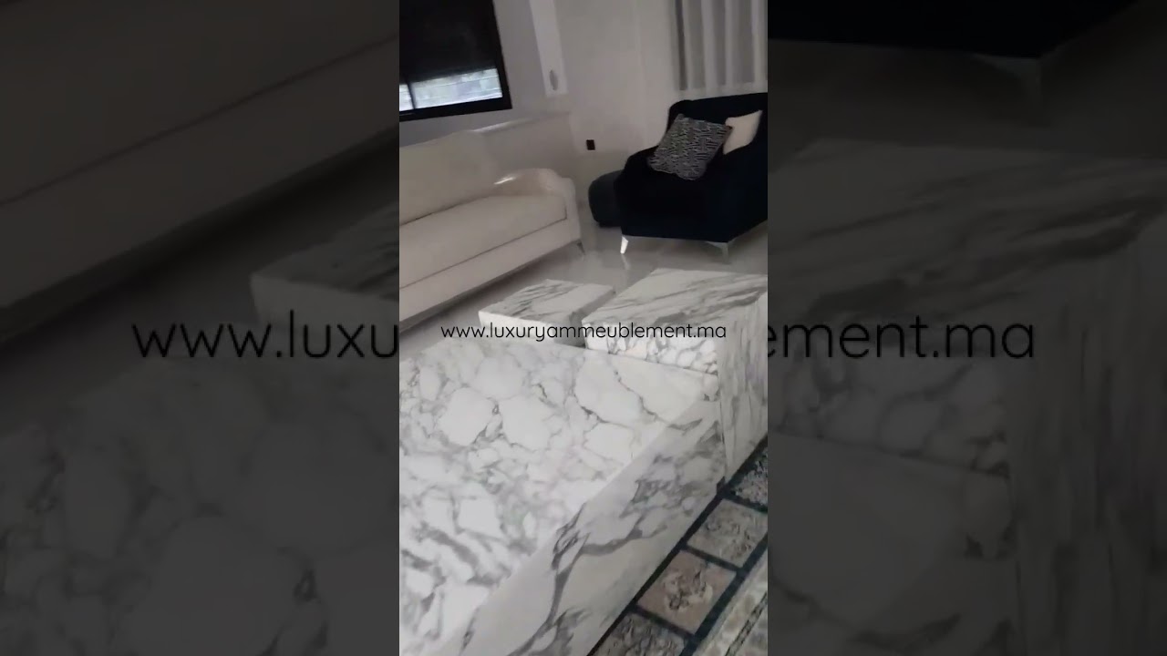 Des Table En Forme Cube en Marbre Naturel #shorts