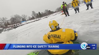Plunging into ice safety training