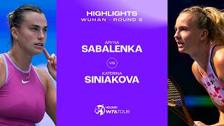 Aryna Sabalenka vs. Katerina Siniakova | 2024 Wuhan Round 2 | WTA Match Highlights Profile