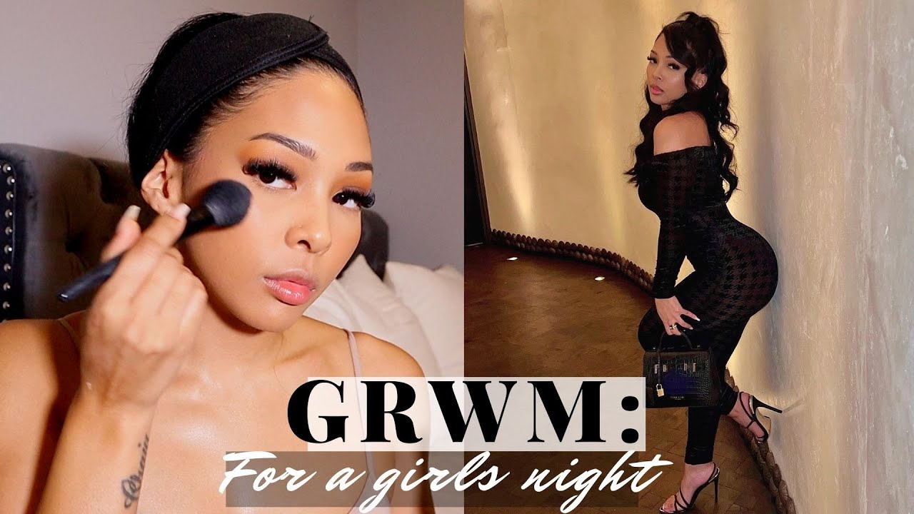 FULL GET READY WITH ME 🥰 FOR A GIRLS NIGHT OUT | Hair, Makeup, Outfit ...
