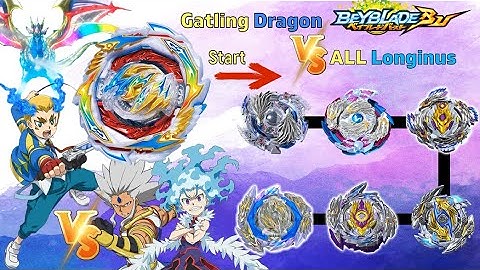 【 Gatling Dragon VS ALL Longinus 】 Beyblade Burst BU ベイブレードバーストBU 베이블레이드 버스트 BU 개틀링 드래곤 VS ALL 롱기누스