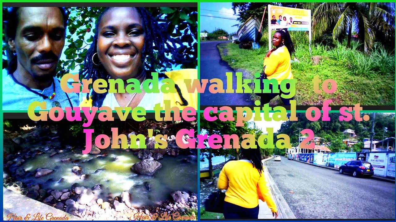 part 2 Grenada walking to Gouyave the capital of st. John's Grenada