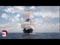 Sailing ship 3d animation and flip fluid ocean cgi vfx