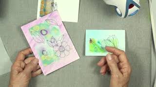 How to Make a Tag and Card Using Painted Fabric &amp; Mulberry Fiber Paper