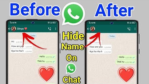 How to Hide Chat Name On Whatsapp | Hide WhatsApp Chat Name | WhatsApp Chat Name Hide | 2021