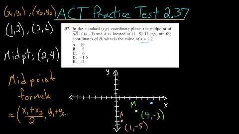 ACT Math Practice Test 2.37: Midpoint