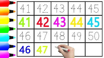 Learn to Write Numbers 41 to 50 for Kids & Children || Write Numbers Easy || Ks Art