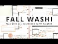 PLAN WITH ME | FALL WASHI | DASHBOARD HAPPY PLANNER