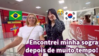 Encontrei minha sogra depois muito tempo.🥹🇰🇷🇧🇷