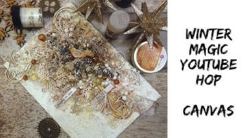 Mixed media canvas  Winter Magic Hop