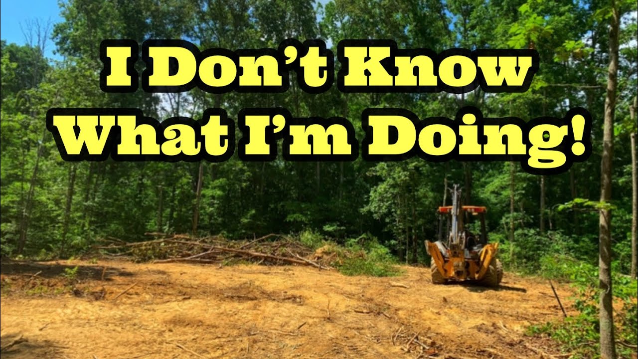 Removing Tree Stumps & Clearing Brush with NO Backhoe Experience - YouTube