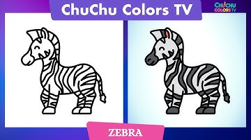 Easy Zebra Drawing for Beginners | Step-by-Step with ChuChu Colors TV