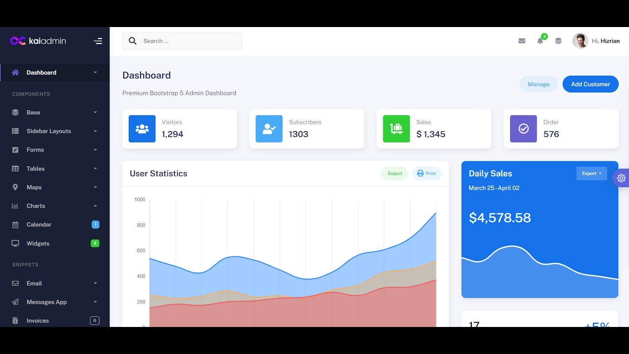 Jassa– Free Responsive Bootstrap 5 Admin Dashboard Template - YouTube