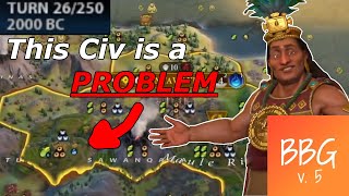 Infinite Hills! Inca is Unstoppable in Multiplayer?? | BBG Civ Spotlight