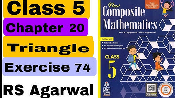Class 5 Chapter 20 Triangle 📐(Part 1)  Exercise 74 Composite Maths 👍 CBSE RBSE|RS Agarwal #maths
