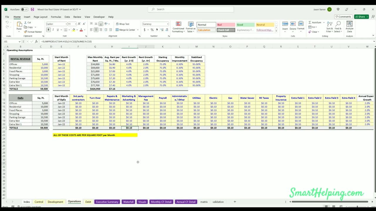 Rent Per Square Foot And Mixed Use Real Estate Modeling YouTube Rent Per Square Foot And Mixed Use Real Estate Modeling YouTube