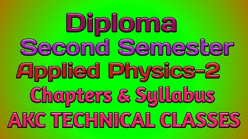 Up Polytechnic(Diploma) Applied Physics-2. Chapters & Syllabus for 2nd semester. AKC TECHNICAL CLASS