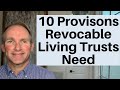 10 Provisions Every Revocable Living Trust Should Have