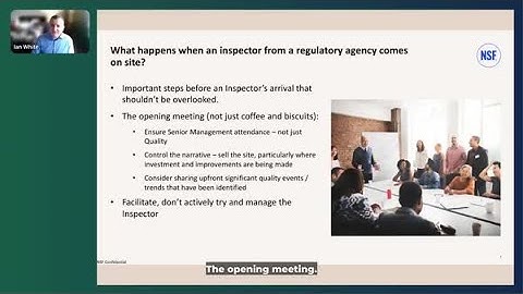 Regulatory Inspections:  The Power of a Strong Opening Meeting
