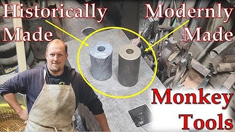 Blacksmith Making 2 Monkey Tools: 1 Modernly Made and 1 Historically Made with a Forge