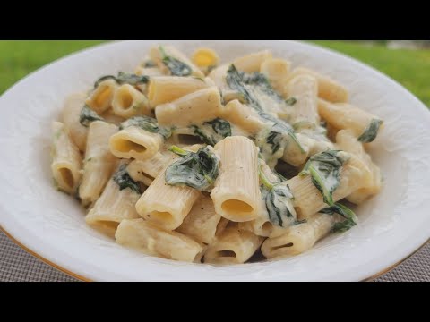 How to Make Regatoni with Spinach So Delicious/ريجاتوني باستا بالسبانخ والكريمة والمذاق رهيب