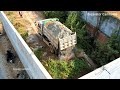 Best action dump truck and d20p bulldozer working landfill in fence 9 x 34 meter complete full