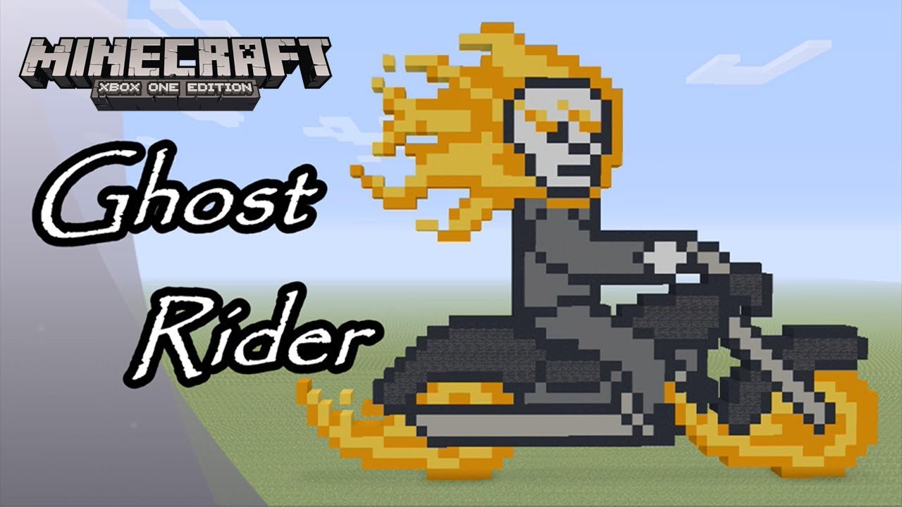 Minecraft Pixel Art Tutorial And Showcase Ghost Rider