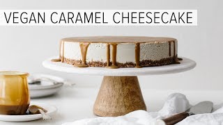 VEGAN CARAMEL CHEESECAKE | glutenfree vegan cheesecake