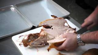 Local Foods - How a Butcher Carves a Turkey