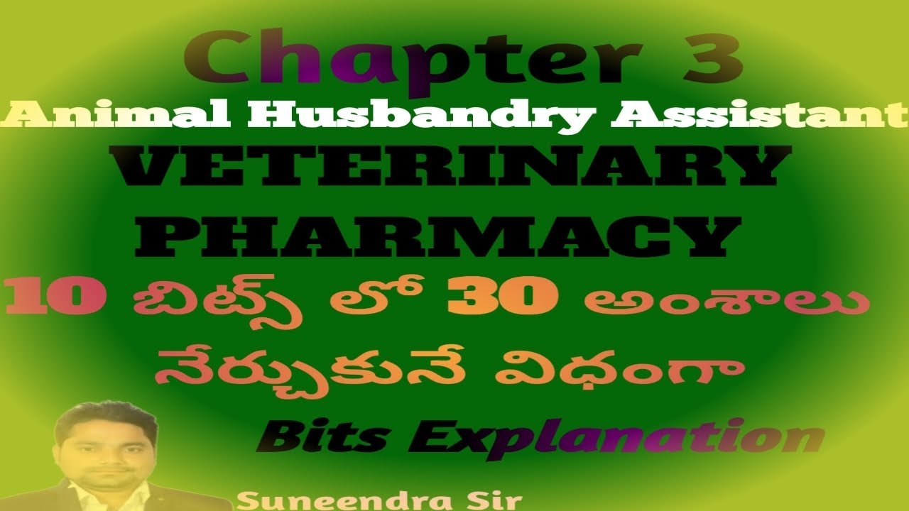 chapter3Veterinary pharmacy Bitsexplanation veterinary 