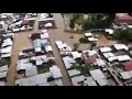 Vista aérea así la situación inundaciones en San Cristóbal de las Casas Chiapas tras tormenta ETA
