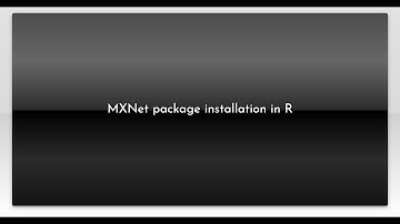 MXNet package installation in R